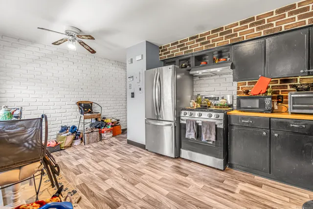 a picture of a bench in front of a door