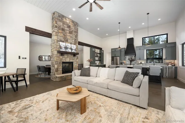a view of a house with wooden floor
