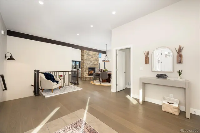 a view of a balcony with a tree