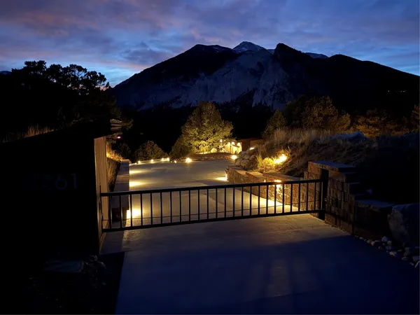 a view of balcony with an outdoor space and garden