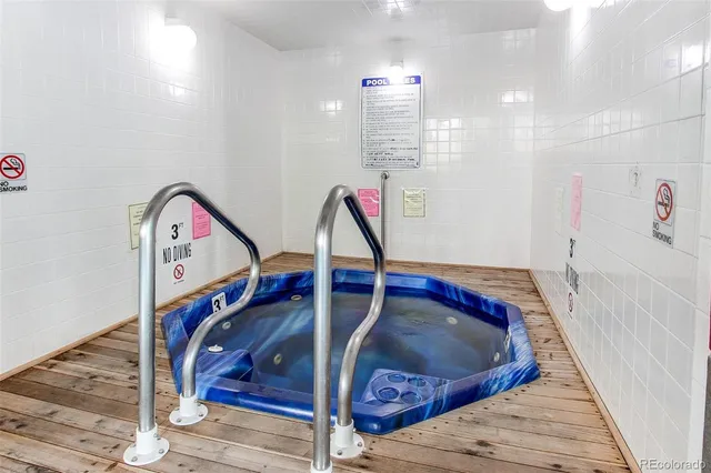 a living room with a garden and a swing