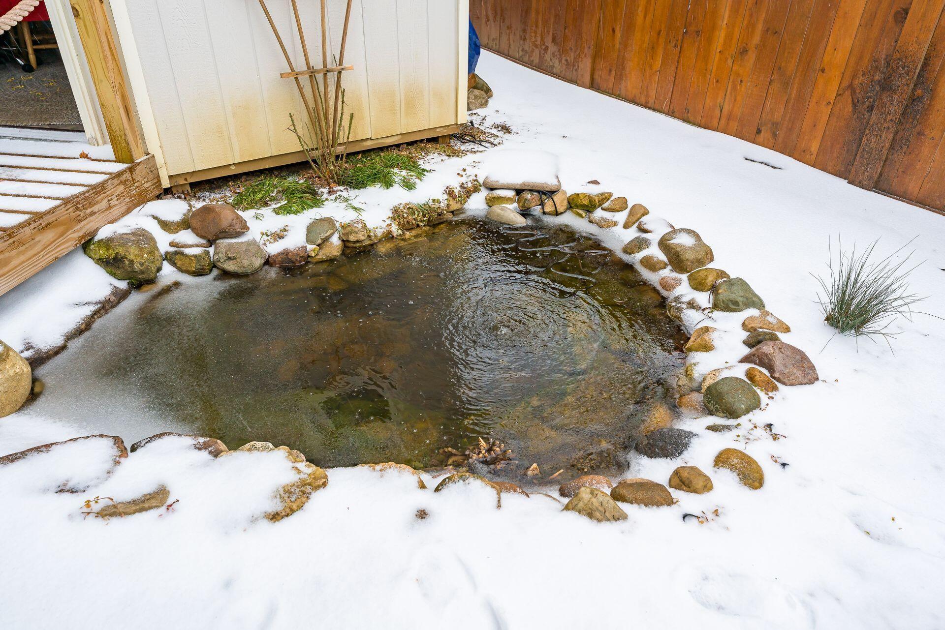 7080 Rieber Street Columbus, OH 43085 - Photo 50 of 55 Koi pond with 3 waterfalls, such a relaxing sound in the spring/summer!