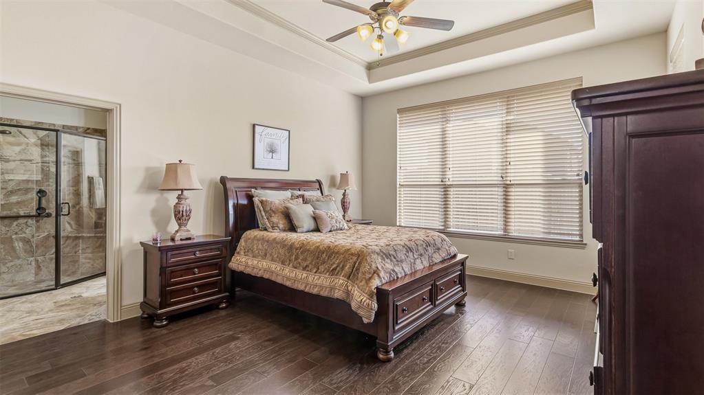 509 Alice Lane Fate, TX 75189 - Photo 12 of 36 Primary bedroom with ceiling detail shown