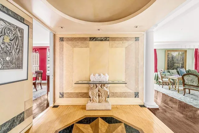 a view of a living room and a window