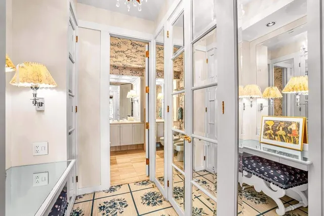 a book shelf of the house