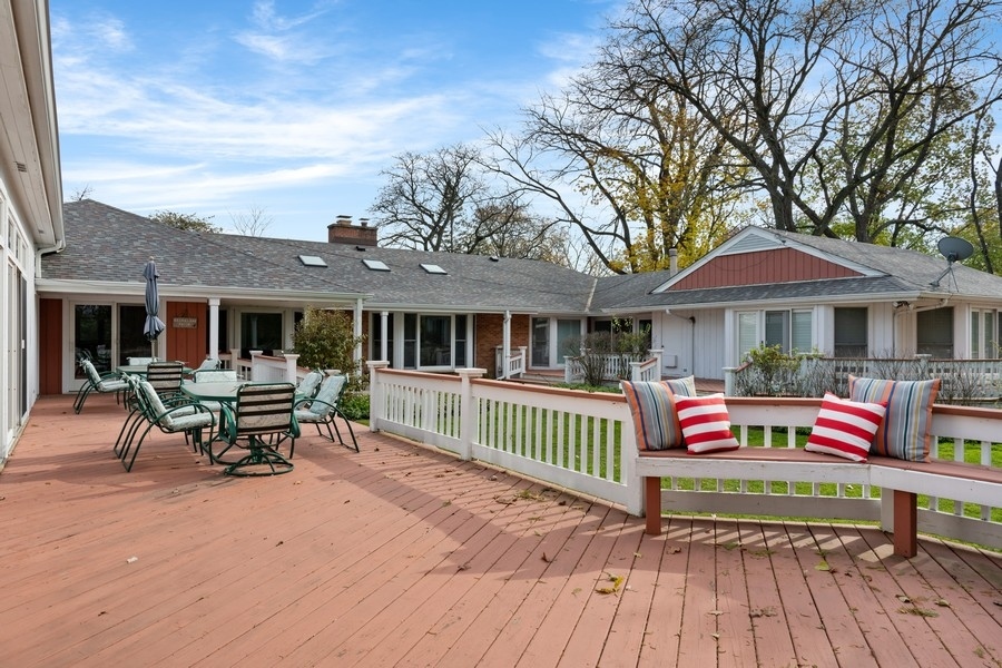 48 Meadowview Road Northfield, IL 60093 - Photo 36 of 42 a front view of house with deck and seating space