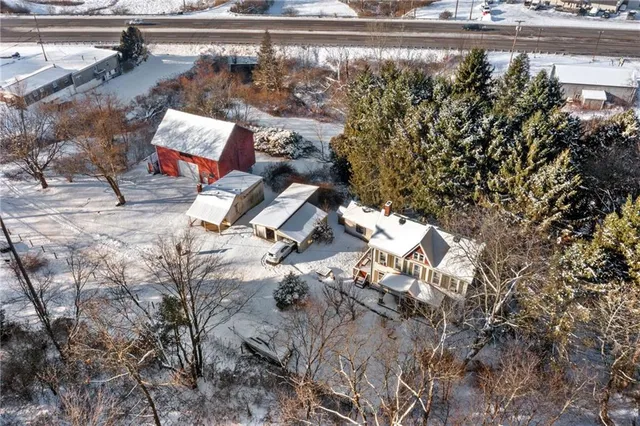a view of lake with residential houses
