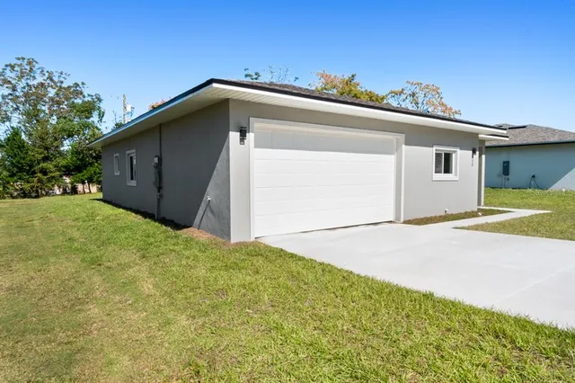 a backyard of a house