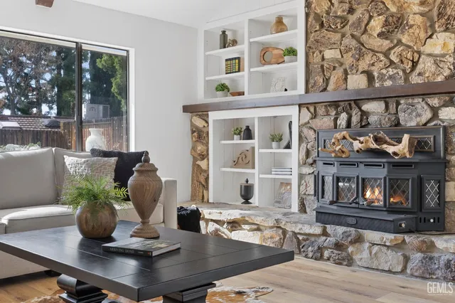 a living room with furniture and window