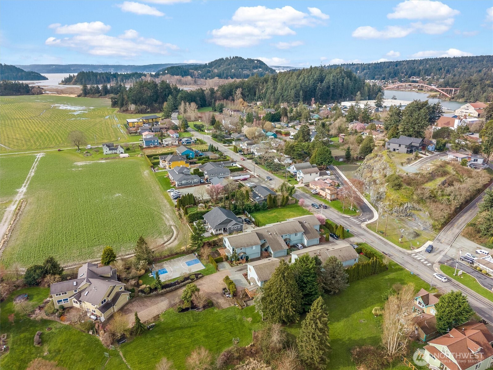 705 Finley Lane, Unit N2 La Conner, WA 98257 - Photo 36 of 38 an aerial view of residential houses with outdoor space