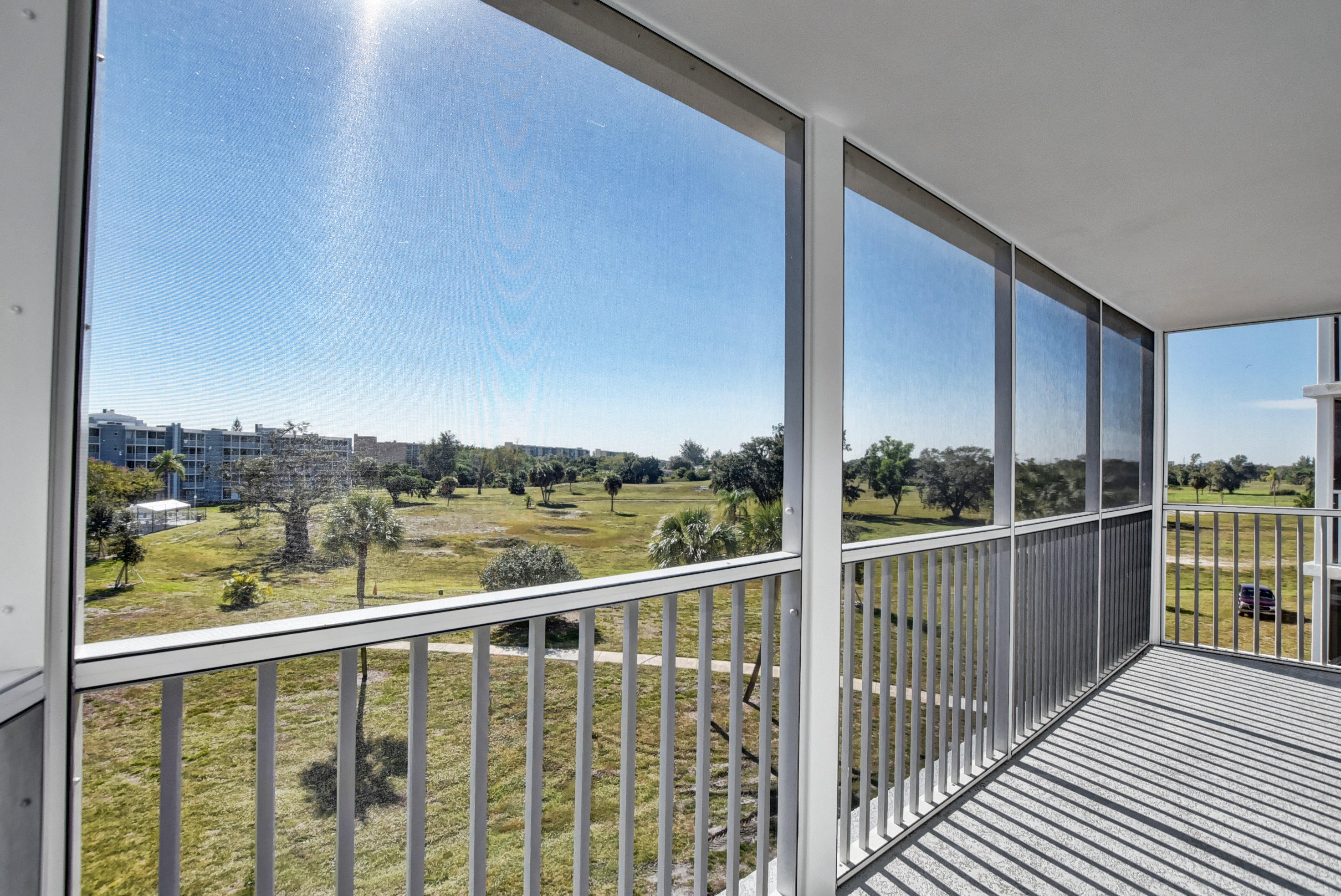 Overlooking golf course
