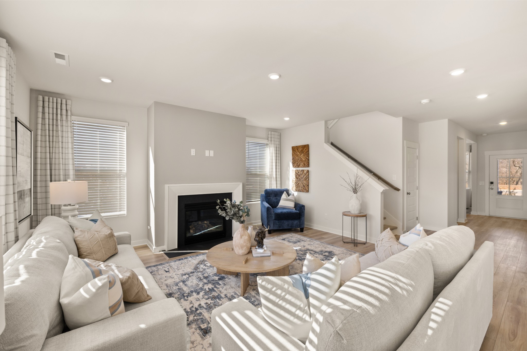 6364 North New Hope Road Hermitage, TN 37076 - Photo 20 of 56 a living room with furniture and a fireplace
