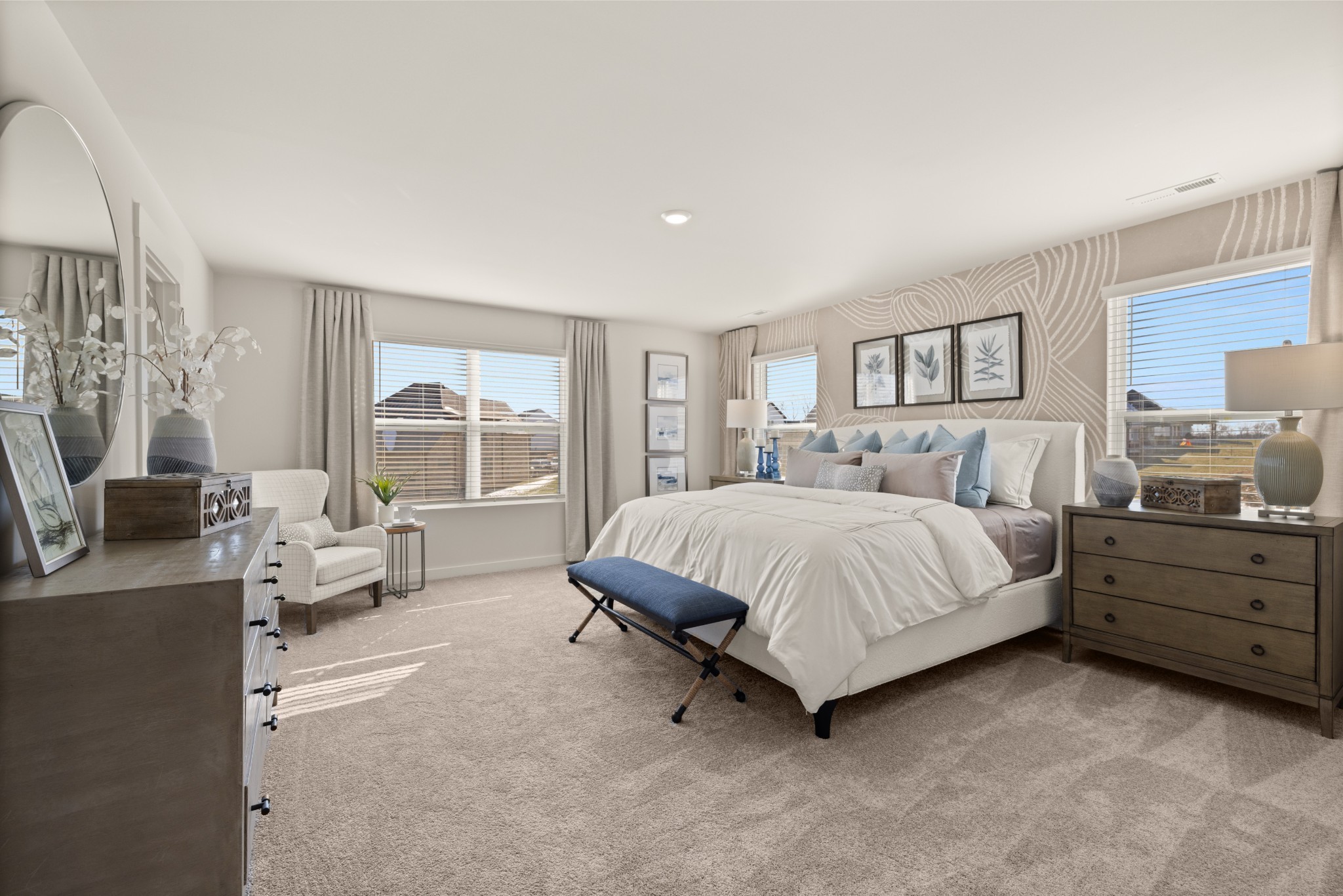 6364 North New Hope Road Hermitage, TN 37076 - Photo 28 of 56 a spacious bedroom with a bed and glass window