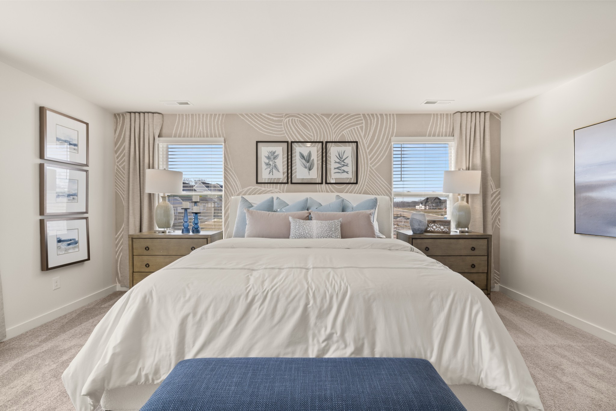 6364 North New Hope Road Hermitage, TN 37076 - Photo 29 of 56 a bedroom with a large bed and a chandelier