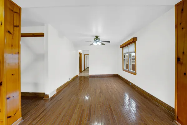 a view of livingroom with hardwood floor and window
