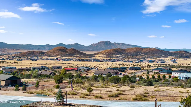 a view of city and mountain