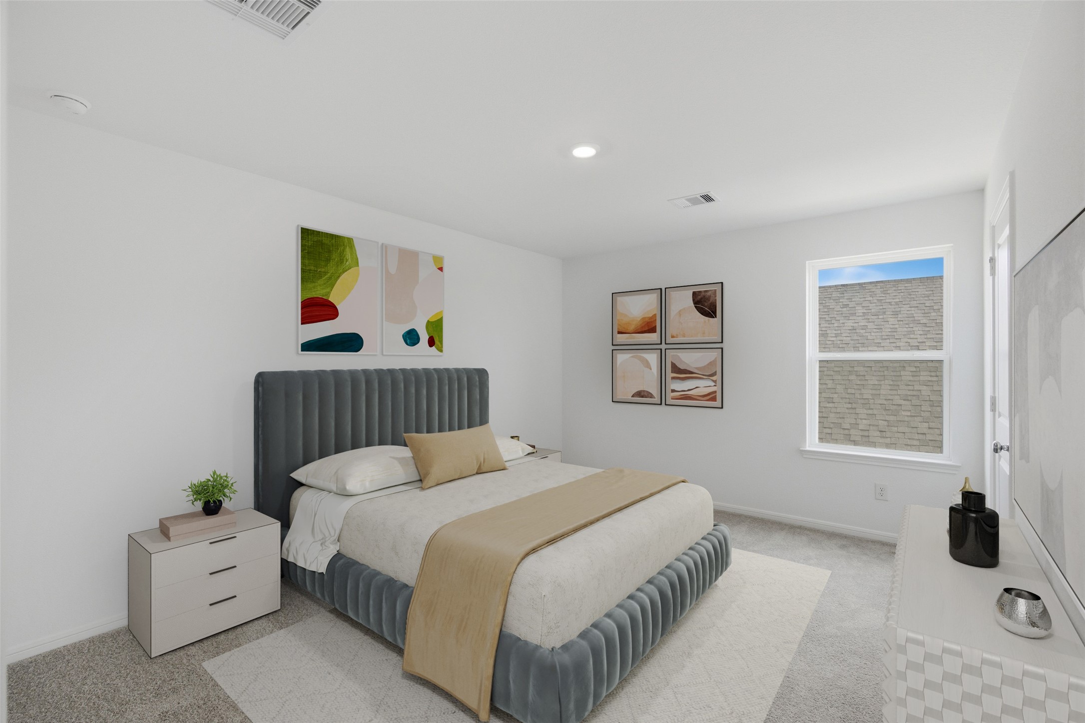 26703 Plain Glee Street Hockley, TX 77447 - Photo 13 of 34 a bedroom with a bed and a window