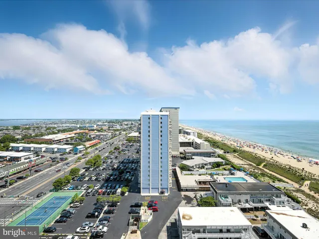 an aerial view of a city