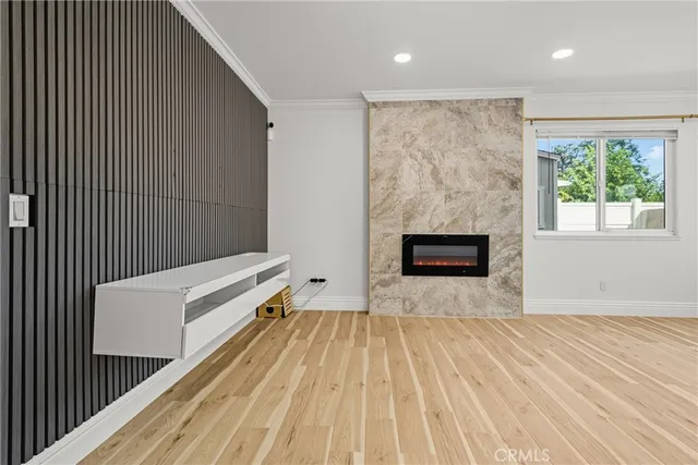a view of dining room with furniture and wooden floor