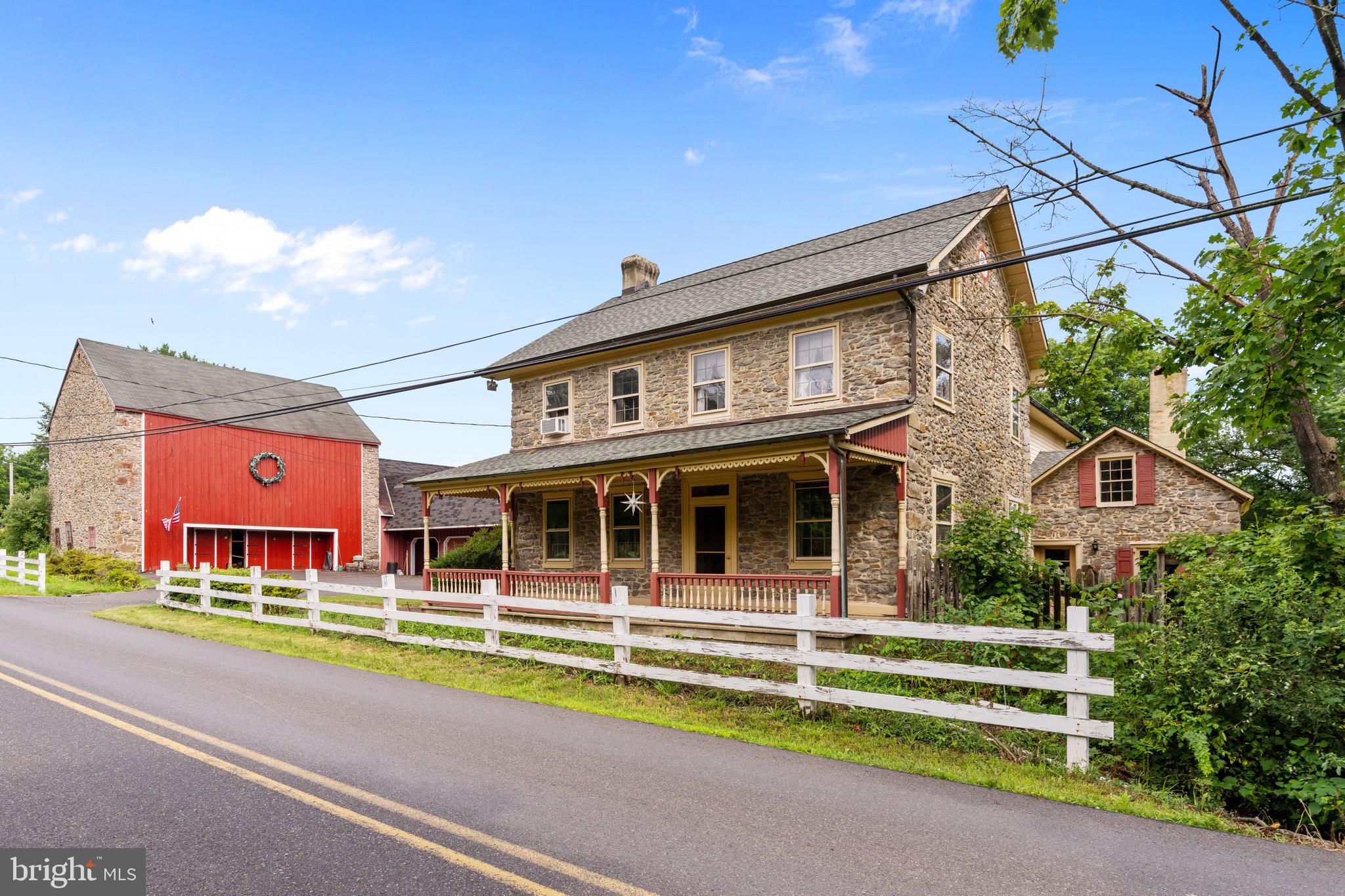 Bucks County Stone Farm house & Bank Barn
