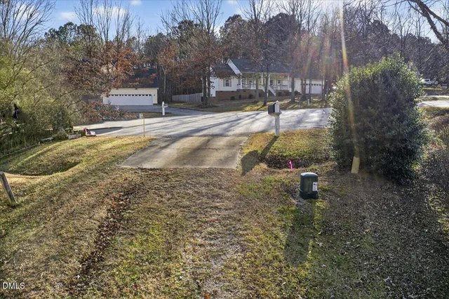a view of road with trees