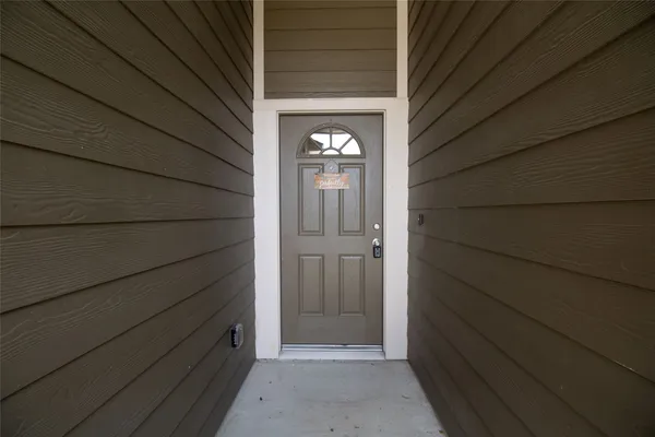 a view of front door of house