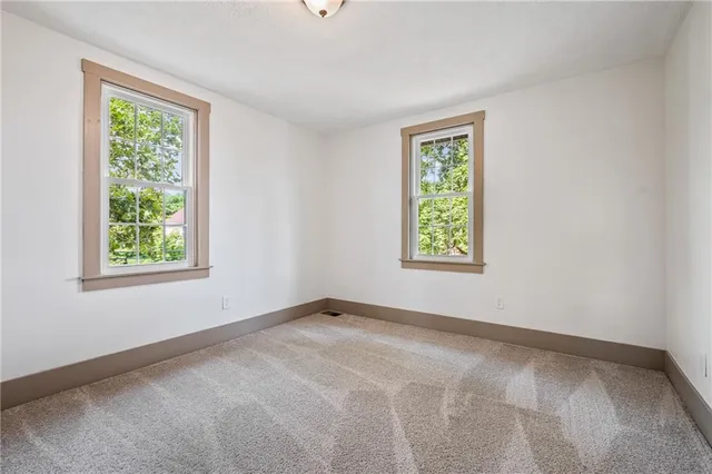 an empty room with a window