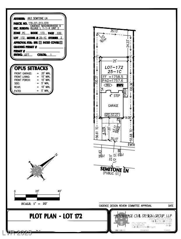 663 Semitone Lane Henderson, NV 89015 - Photo 6 of 52 663 Semitone Ln preliminary plot plan