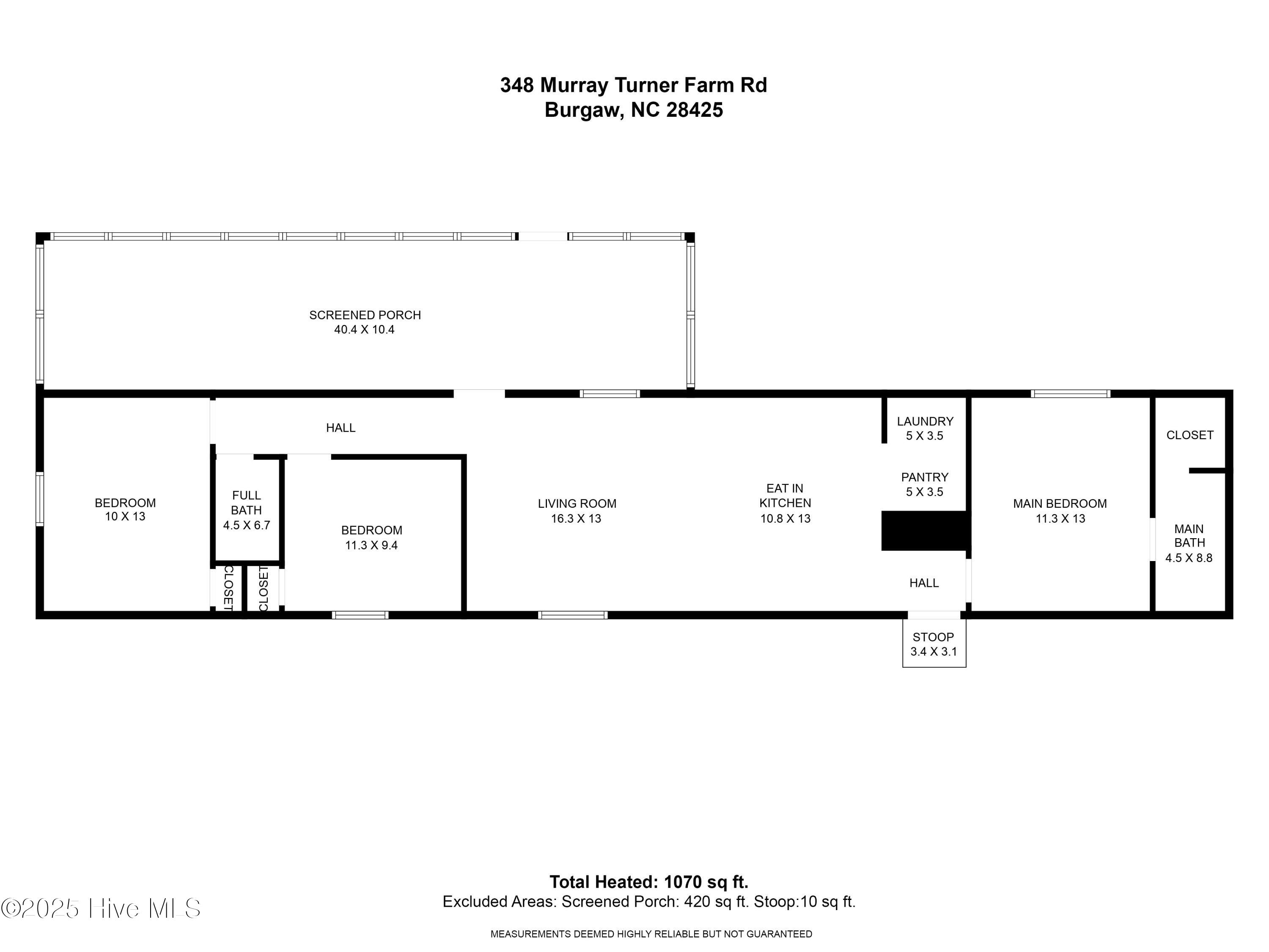 364 Murray Turner Farm Road Burgaw, NC 28425 - Photo 72 of 72 348 Murray Turner Farm Rd floorplan