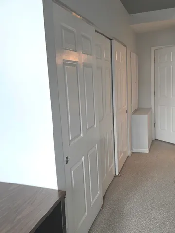 a bathroom with a tub and shower