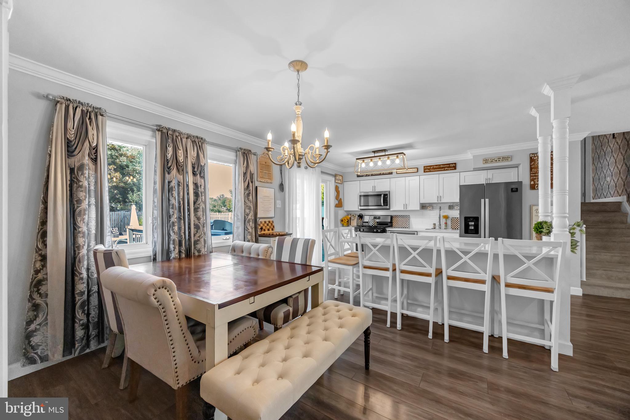 333 Farmdale Road Moorestown, NJ 08057 - Photo 10 of 45 a view of a dining room with furniture window and wooden floor