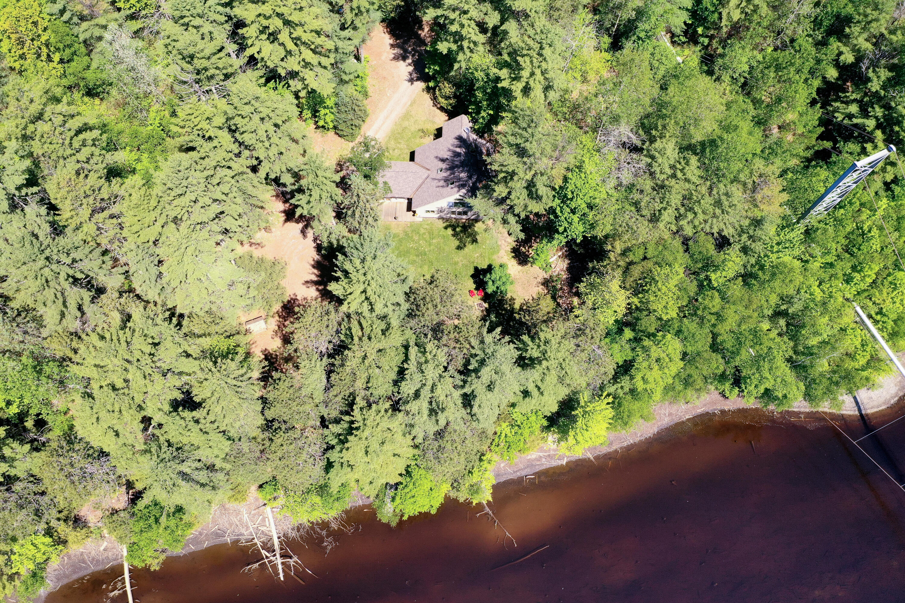 1230 Medway Road Millinocket, ME 04462 - Photo 43 of 68 Aerial of house & river