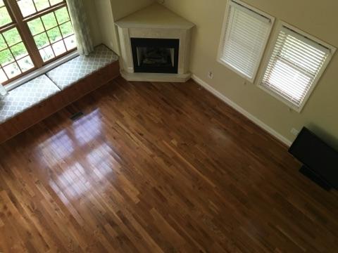 183 Midkiff Road Southeast Floyd, VA 24091 - Photo 34 of 35 a view of an empty room with wooden floor fireplace and a window