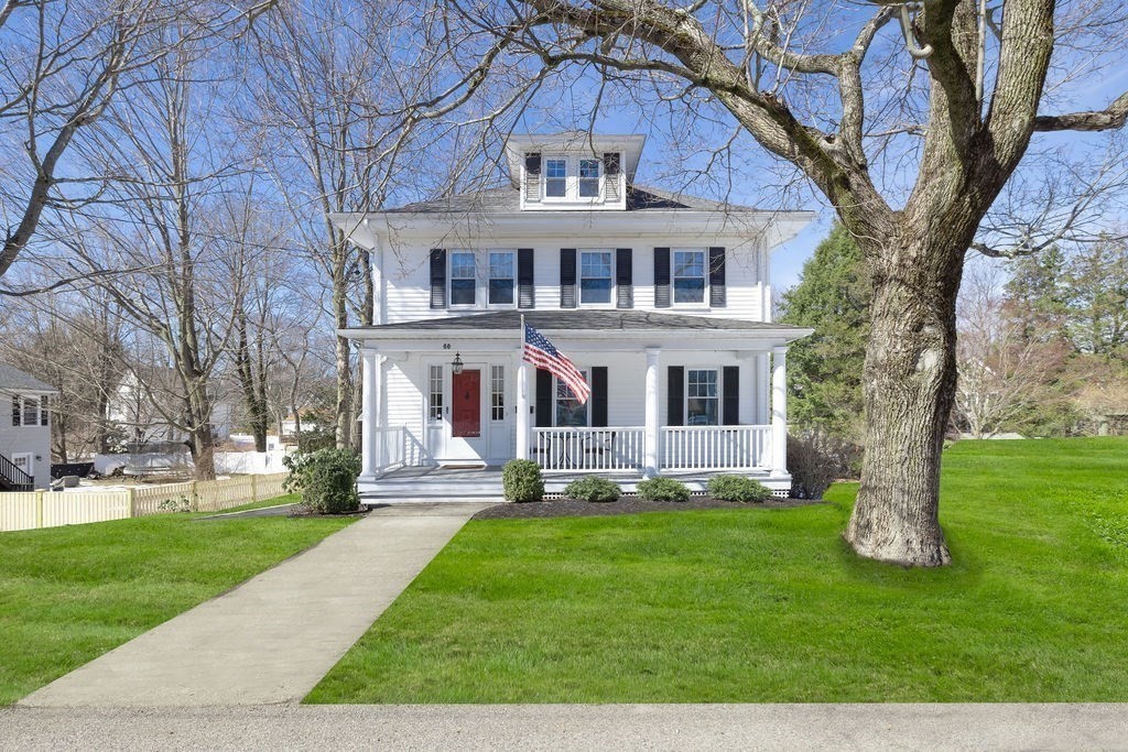 60 High Street Needham, MA 02494 - Photo 2 of 32 a front view of house with yard and green space