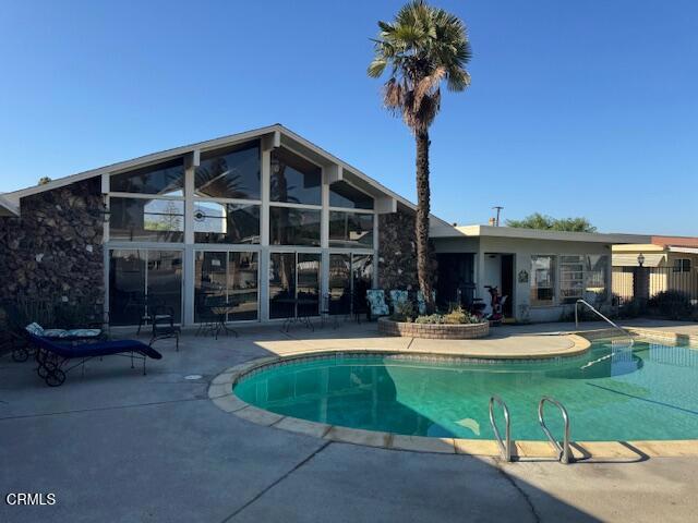 1500 Richmond Road, Unit 1 Santa Paula, CA 93060 - Photo 20 of 20 a front view of a house with garden and sitting area