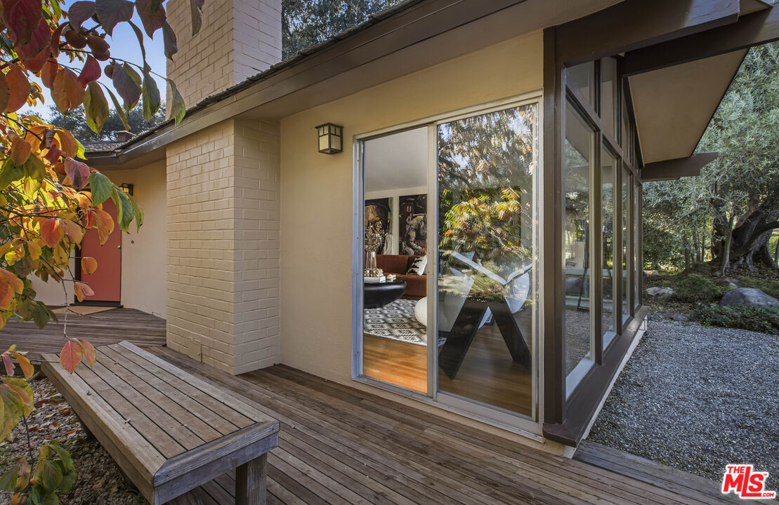 921 North San Marcos Road Santa Barbara, CA 93111 - Photo 15 of 44 a view of a porch with wooden floor