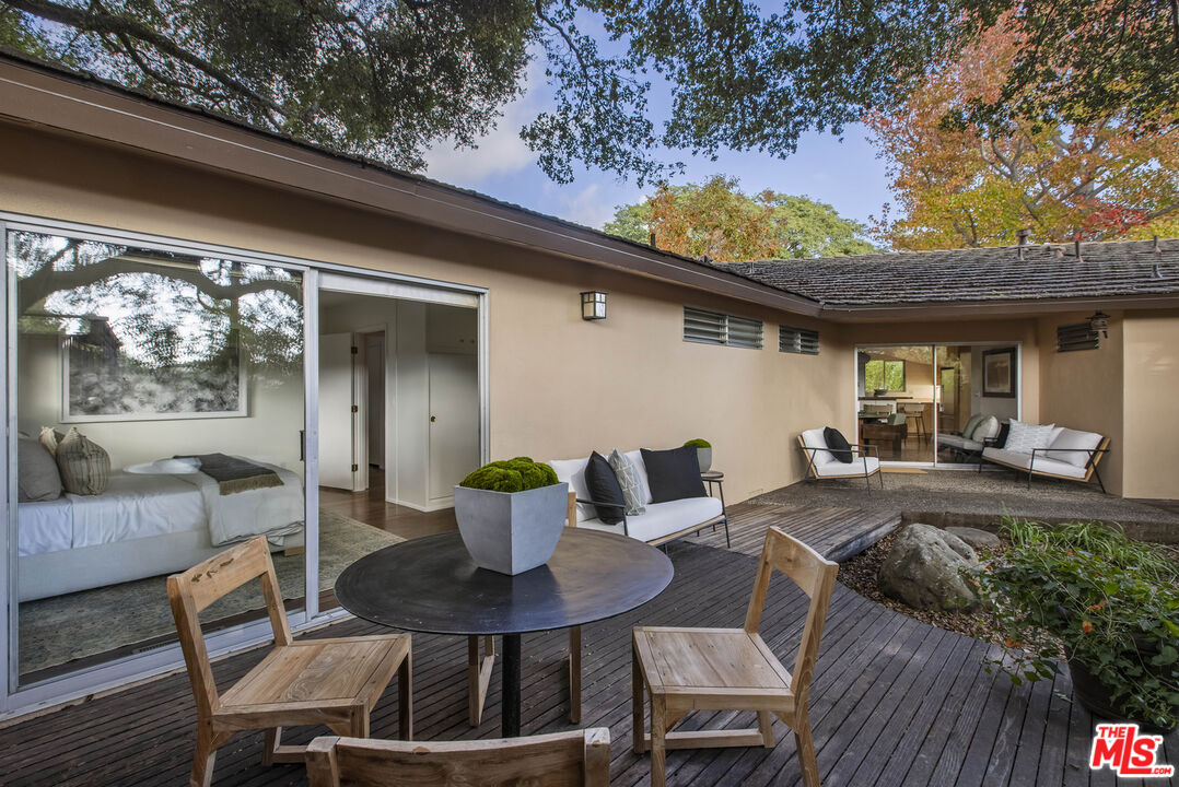 921 North San Marcos Road Santa Barbara, CA 93111 - Photo 24 of 44 a view of backyard of house with seating space
