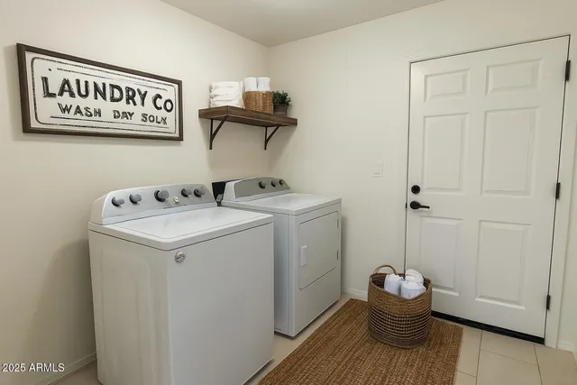 a utility room with a sink