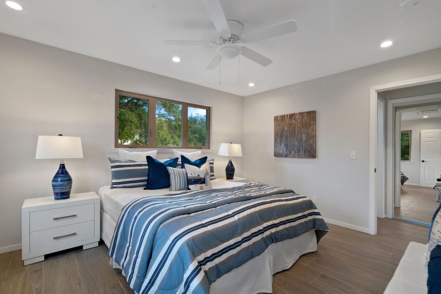 350 Sims Road Santa Cruz, CA 95060 - Photo 25 of 40 a bedroom with double bed and a window
