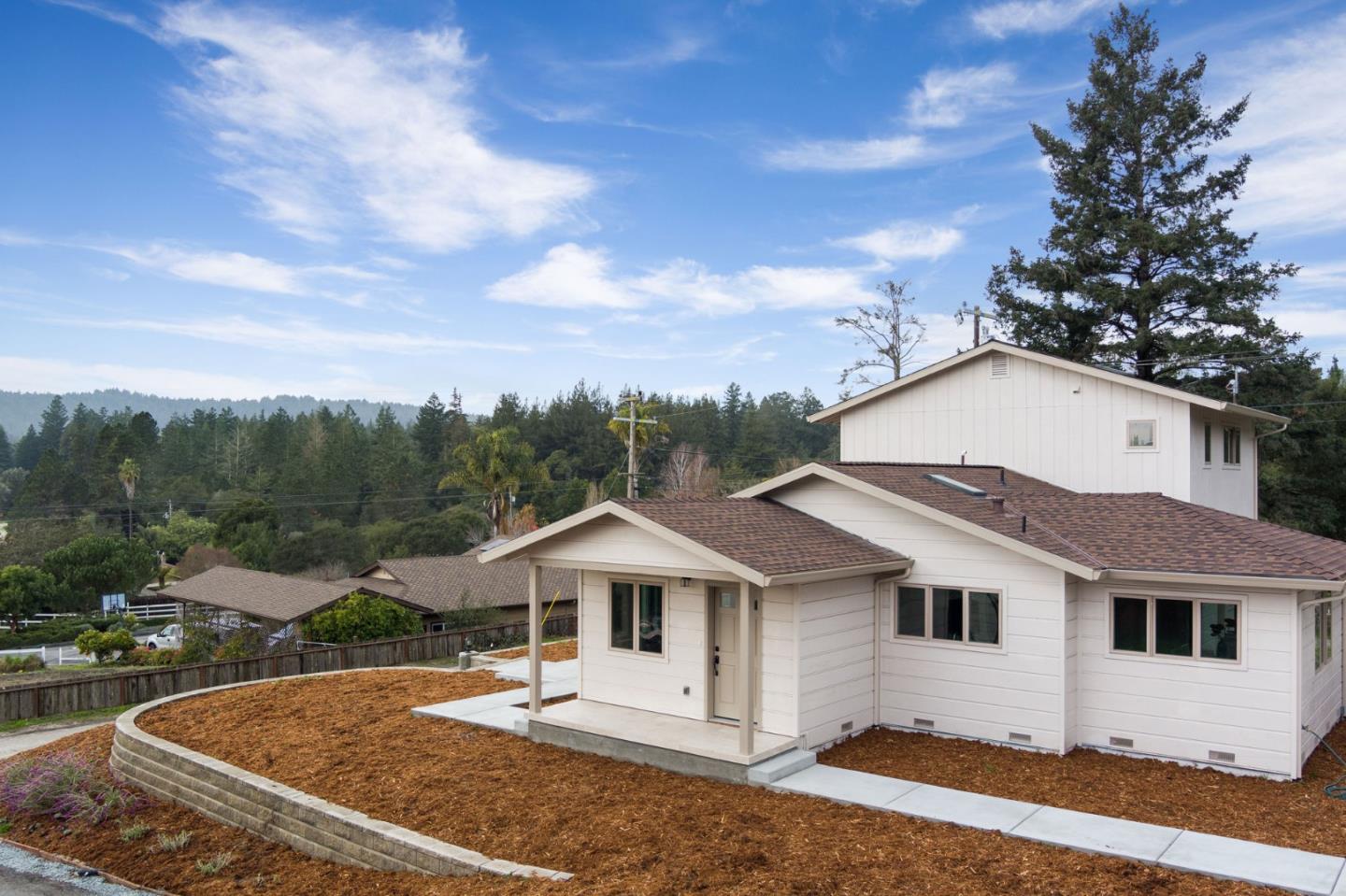 350 Sims Road Santa Cruz, CA 95060 - Photo 29 of 40 a view of a white house with a sink and yard