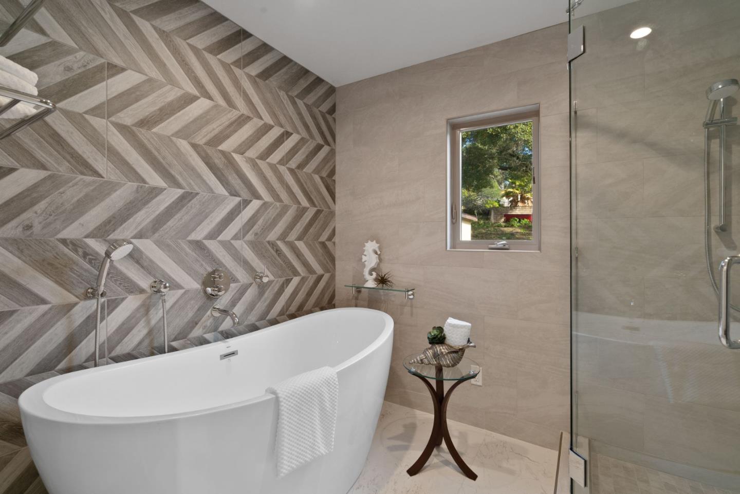 350 Sims Road Santa Cruz, CA 95060 - Photo 4 of 40 a bathroom with a bathtub and a shower