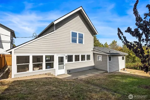 a house view with a garden space