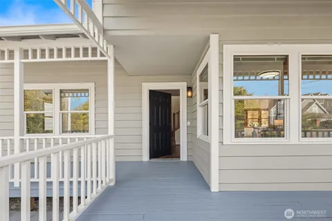 front view of a house with a glass door
