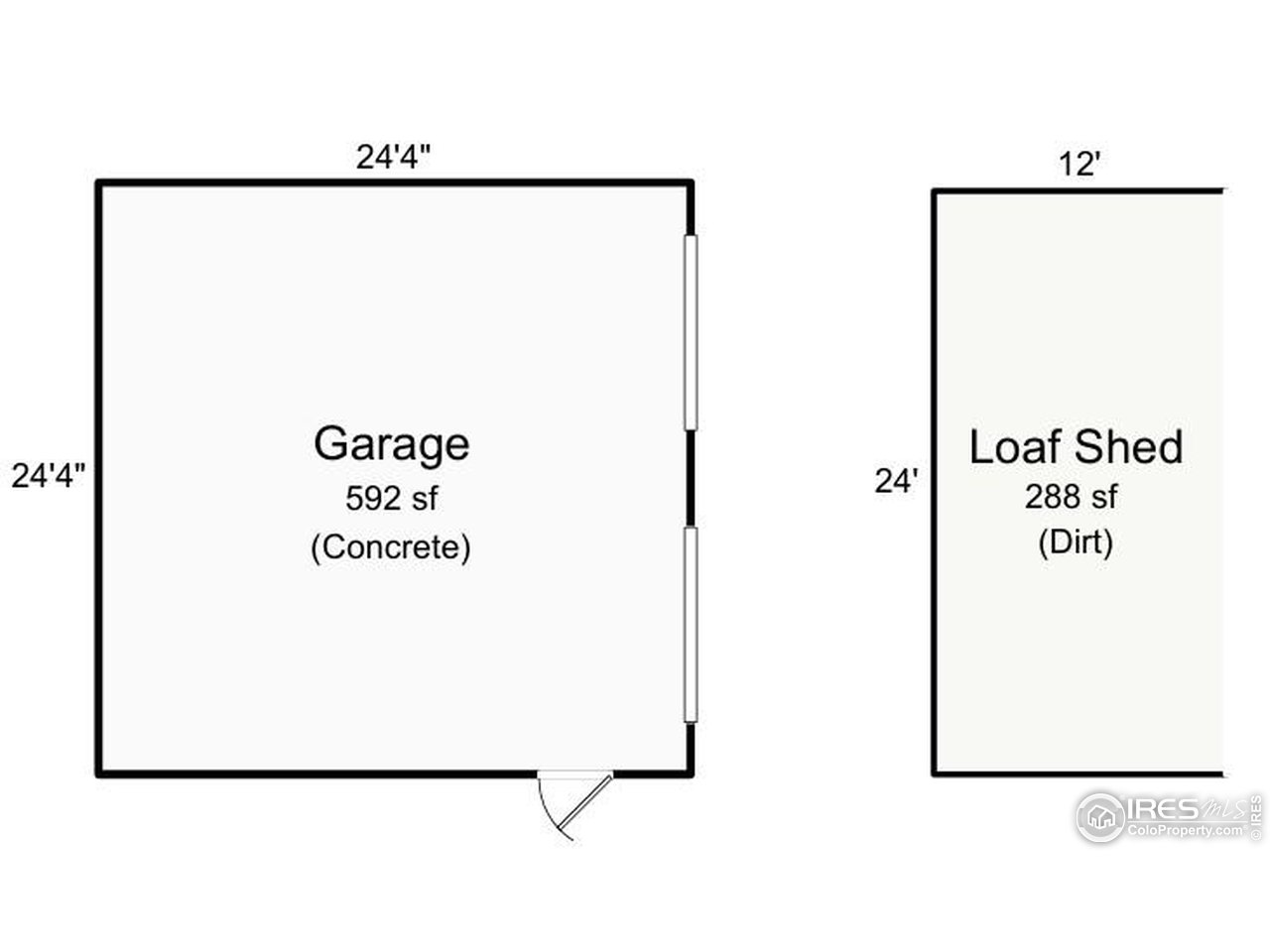 222 Kearney Street Grover, CO 80729 - Photo 45 of 50 Detached garage. Loafing shed is at the south end of 150'x300' arena