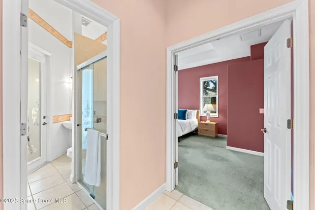 a view of a bathroom from a bathroom