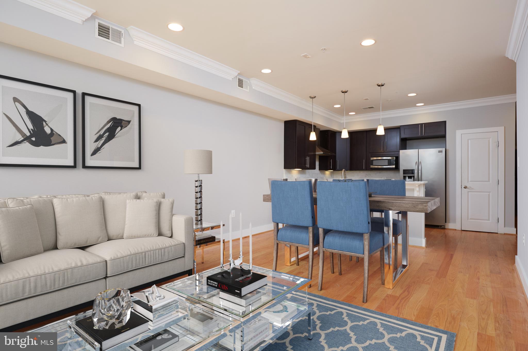 2514 17th Street Northwest, Unit 2 Washington, DC 20009 - Photo 1 of 31 Living / Dining Rooms (Staged)