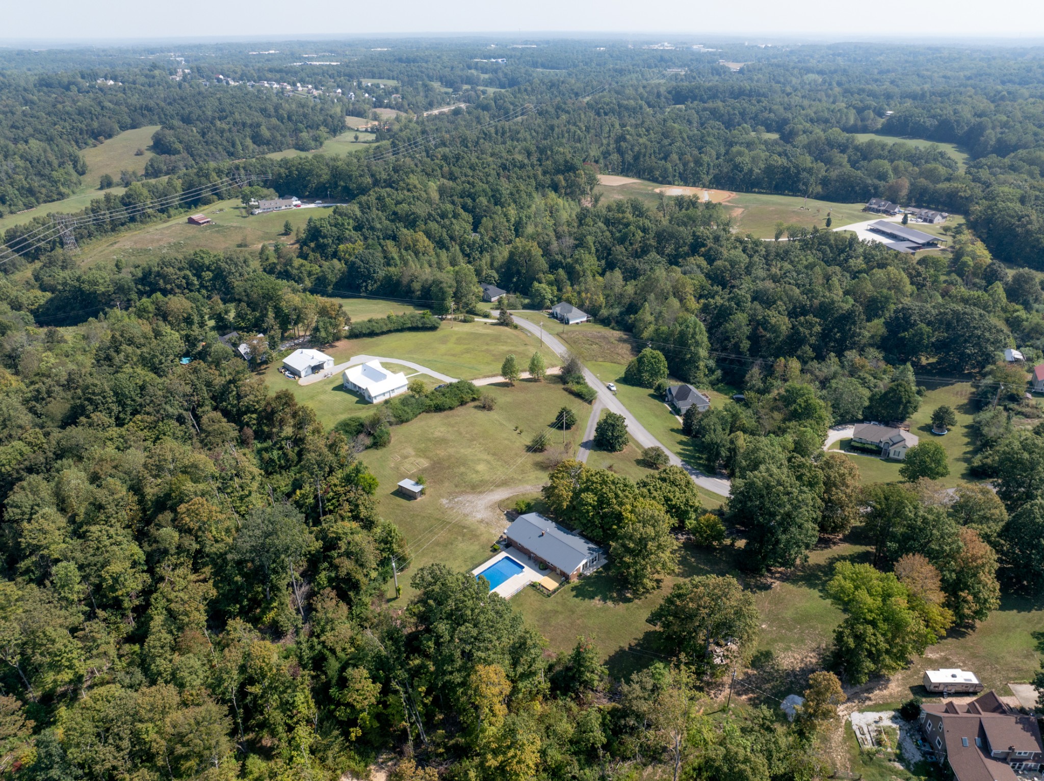 1380 Cowan Road Dickson, TN 37055 - Photo 54 of 61 an aerial view of house with yard and mountain view in back