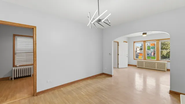 an empty room with a window