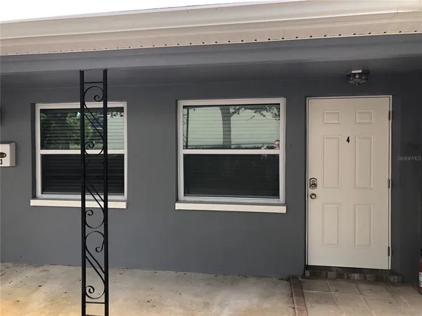 a view of front door of house