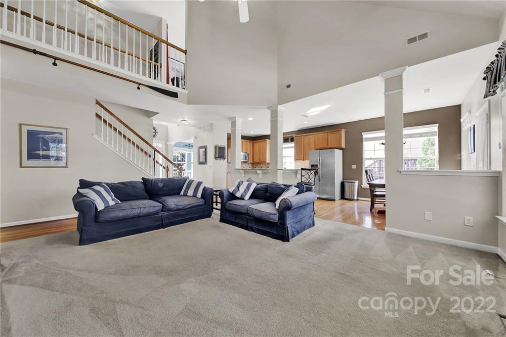 1640 Spandril Lane Fort Mill, SC 29708 - Photo 11 of 48 a living room with furniture and a ceiling fan